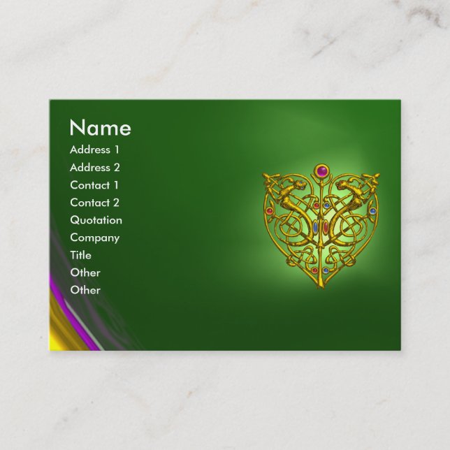 Carte De Visite HYPER VALENTINE ÉMERAUDE, vert (Devant)