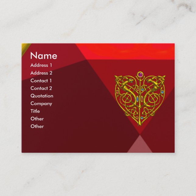 Carte De Visite HYPER VALENTINE RUBY 2, rouge (Devant)