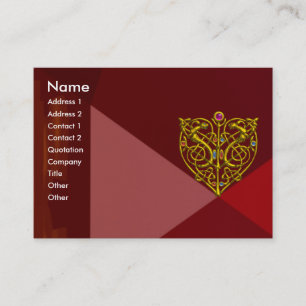 Carte De Visite HYPER VALENTINE RUBY 2, rouge