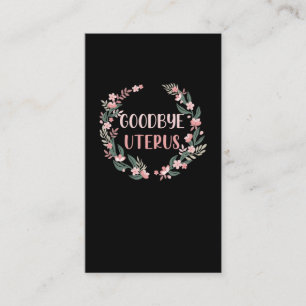 Carte De Visite Hystérectomie Chirurgie Uterus Survivant de la sup