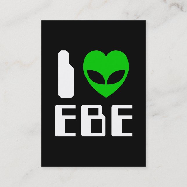Carte De Visite I Alien Heart EBE (Dos)