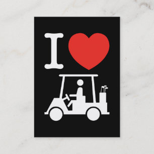 Carte De Visite I chariot de golf de coeur (amour)