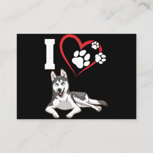Carte De Visite I love my siberian husky dog   Home Decor Venin