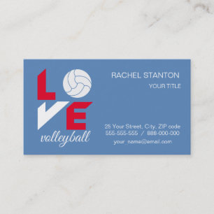 Carte De Visite I Love volleyball