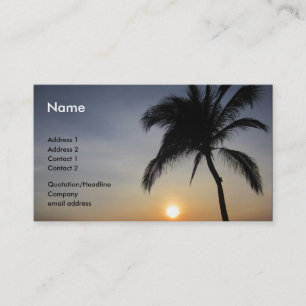 Carte De Visite i palme soleil