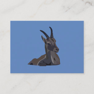 Carte De Visite Ibex Chèvre Animal Art Chèvre