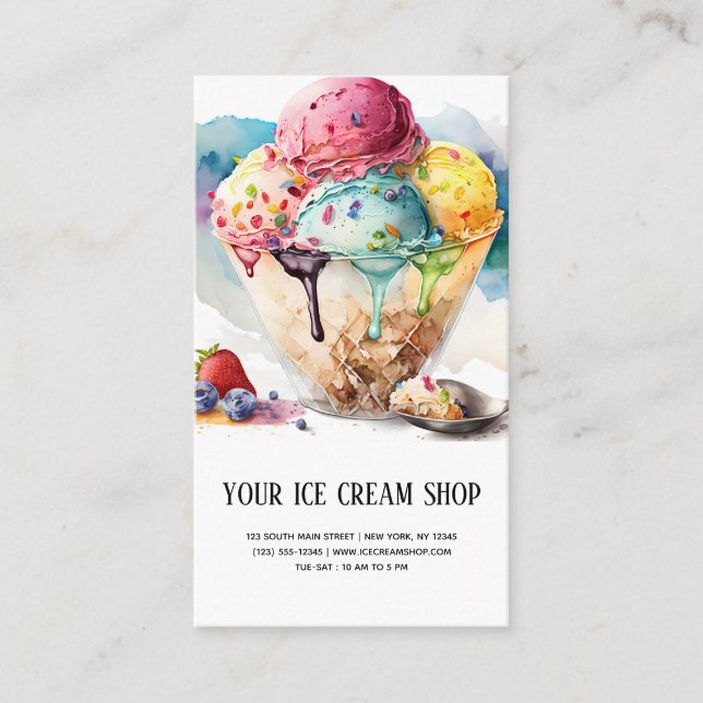 Carte De Visite Ice Cream Parlor business card (Devant)