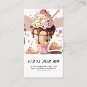Carte De Visite Ice Cream Parlor business card