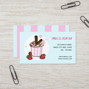 Carte De Visite Ice Cream Shop