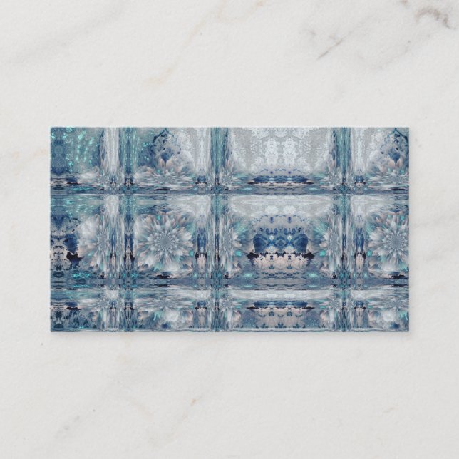 Carte De Visite Ice Cube Blue Winter Imprimer Motif design (Devant)