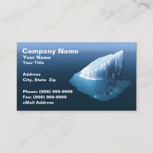 Carte De Visite Iceberg dans l'eau bleue claire