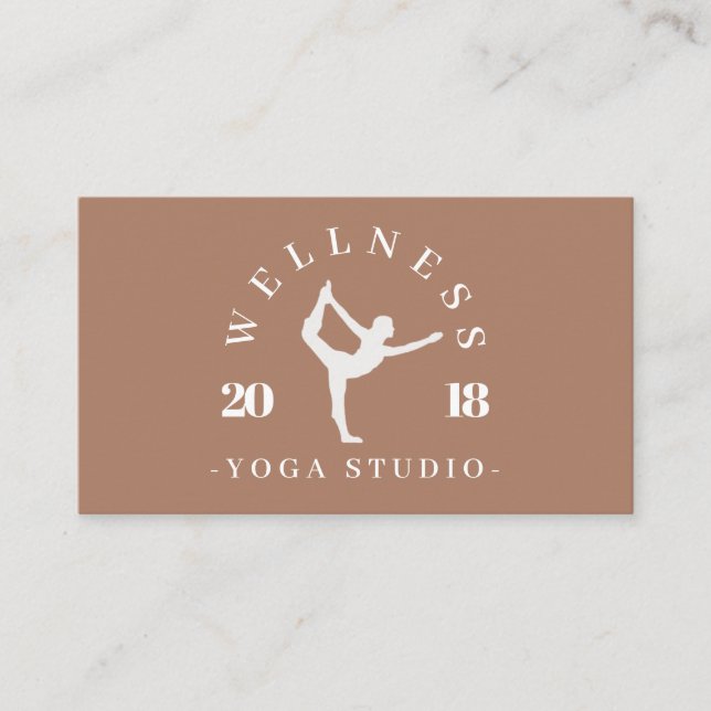 Carte De Visite Iced café couleur Wellness Yoga Studio Instructeur (Devant)