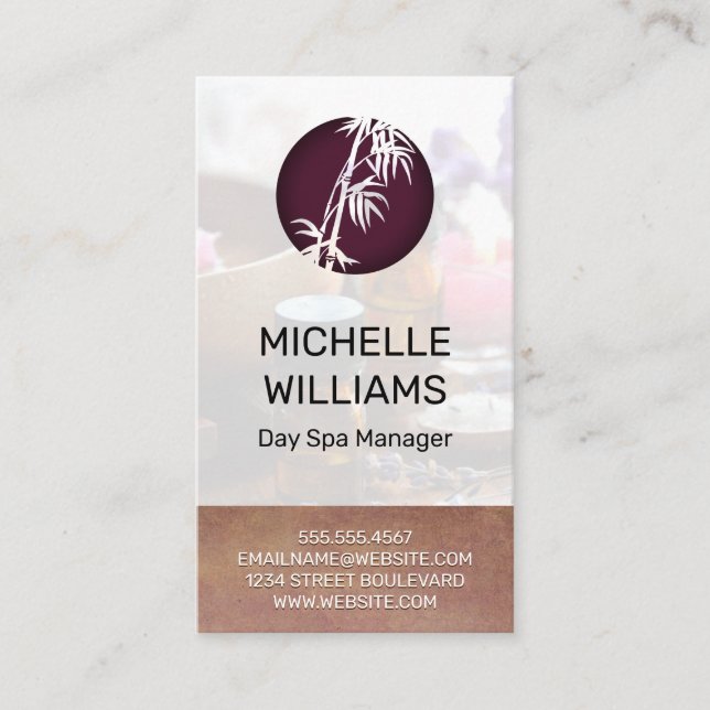 Carte De Visite Icône Bambou (Devant)