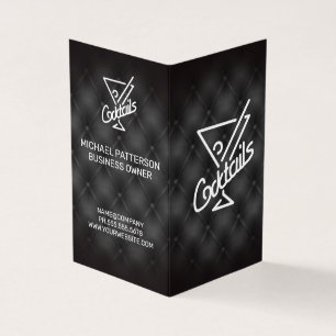 Carte De Visite Icône Cocktails   Bar et restaurant Upholstery