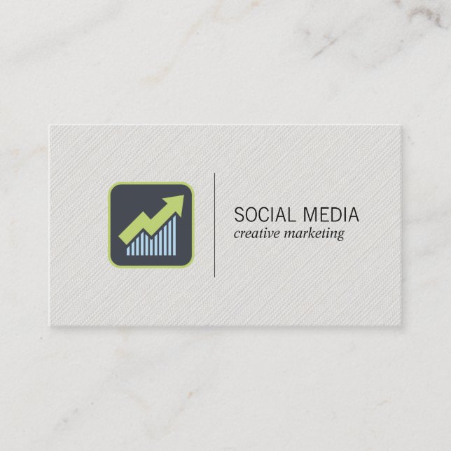Carte De Visite Icône Croissance | Marketing des médias sociaux (Devant)