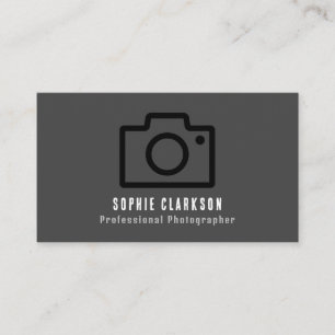 Carte De Visite Icône de caméra noire, photographe, photographie