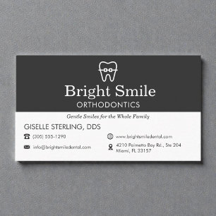 Carte De Visite Icône de dent avec appareil orthodontique pour cab
