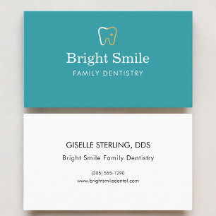 Carte De Visite Icône de dent de cabinet de dentiste moderne