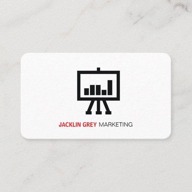 Carte De Visite Icône de graphique (Devant)