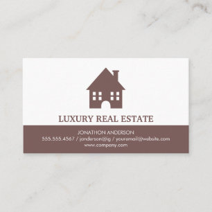 Carte De Visite Icône de la maison de ville Agent immobilier