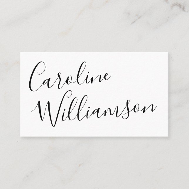 Carte De Visite Icône de médias sociaux de calligraphie de script  (Devant)