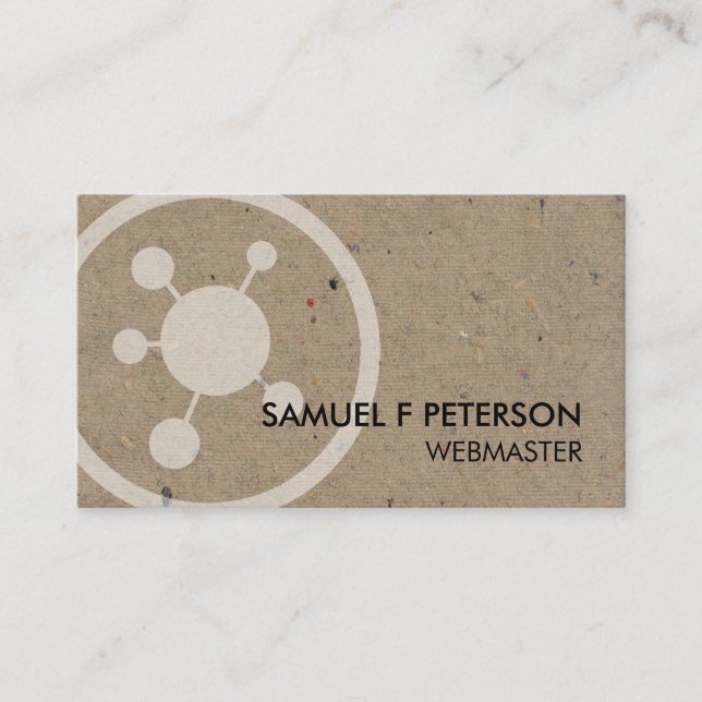 Carte De Visite Icône de points de réseau pour webmaster (Devant)
