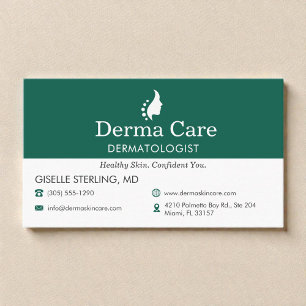 Carte De Visite Icône de soins de la peau pour cabinet de dermatol