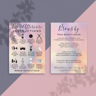 Carte De Visite Icône de soins postérieurs à l'holographie arc-en-