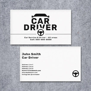 Carte De Visite Icône de volant - Conducteur de voiture