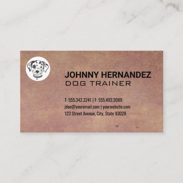 Carte De Visite Icône Doggy | Entraîneur de chiens | Services anim (Devant)