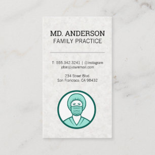 Carte De Visite Icône du travailleur de la santé MD   Icône Médica