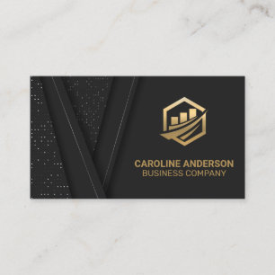 Carte De Visite Icône Gold Finance   Boutique Arrière - plan de lu