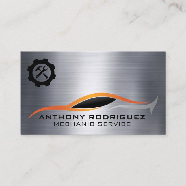 Carte De Visite Icône Marteau de clé | Illustration de voiture de  (Devant)