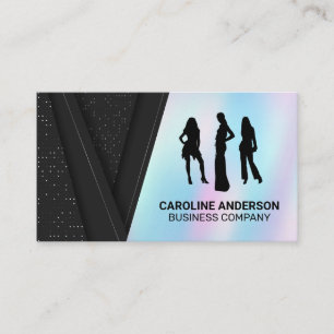 Carte De Visite Icône Modèles   Black Luxury Holographic Arrière -