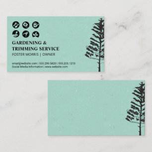 Carte De Visite Icône Outils d'équipement de jardin   Arborescence