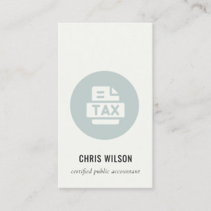 CARTE DE VISITE ICÔNE PRÉPARATEUR DE L'AGENT DE DÉCLARATION DE TAX