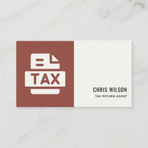 CARTE DE VISITE ICÔNE PRÉPARER DE L'AGENT DE DÉCLARATION DE TAX