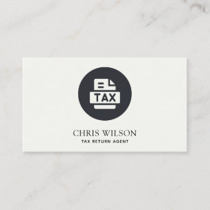 CARTE DE VISITE ICÔNE PRÉPARER DE L'AGENT DE DÉCLARATION DE TAX