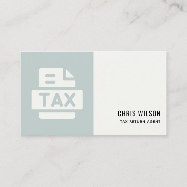 CARTE DE VISITE ICÔNE PRÉPARER DE L'AGENT DE DÉCLARATION DE TAXE M (Devant)