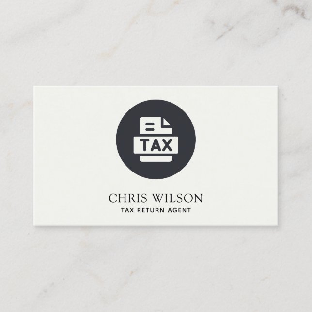 CARTE DE VISITE ICÔNE PRÉPARER DE L'AGENT DE DÉCLARATION DE TAXE M (Devant)