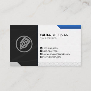 Carte De Visite Icône Stylo Dollar Finance Fiscale Préparateur fis