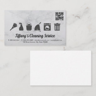 Carte De Visite Icônes de Cleaning Service   q