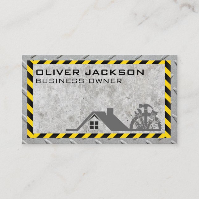 Carte De Visite Icônes de construction | Béton et Acier  (Devant)
