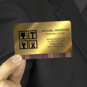 Carte De Visite Icônes de l'outil de construction   Arrière - plan