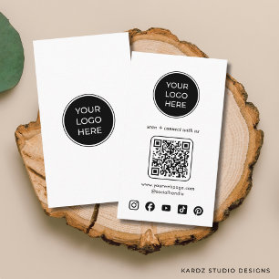 Carte De Visite Icônes de médias sociaux personnalisés Code QR de 