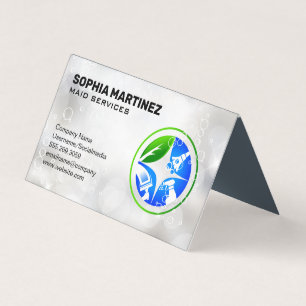 Carte De Visite Icônes de nettoyage des tâches domestiques   Bulle