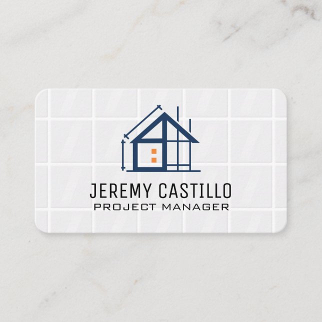 Carte De Visite Icônes de rénovation de construction | Architecte (Devant)