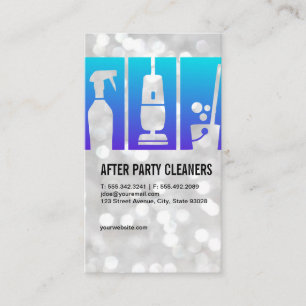 Carte De Visite Icônes de services de nettoyage   Nettoyeurs de ma