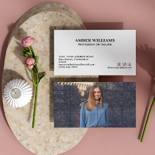 Carte De Visite Icônes Minimales De Médias Sociaux Photo Simple