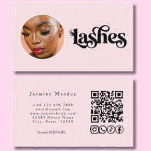 Icônes Sociaux de Code QR pour Cils de Photo Rose 